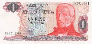 Argentinien p311a-2B 1 Peso 1983